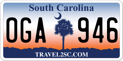 SC license plate OGA946
