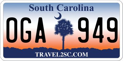 SC license plate OGA949