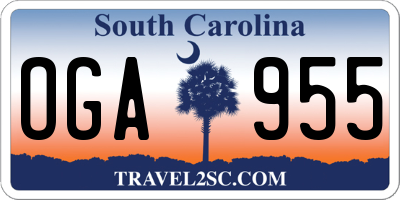 SC license plate OGA955