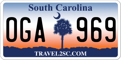 SC license plate OGA969