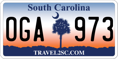 SC license plate OGA973