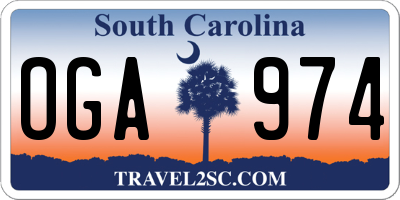 SC license plate OGA974