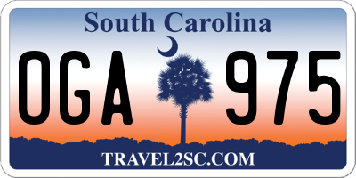 SC license plate OGA975