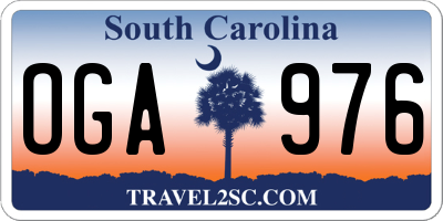 SC license plate OGA976