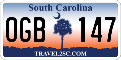 SC license plate OGB147