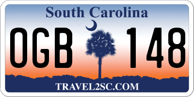 SC license plate OGB148