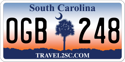SC license plate OGB248