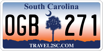 SC license plate OGB271