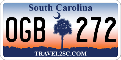 SC license plate OGB272