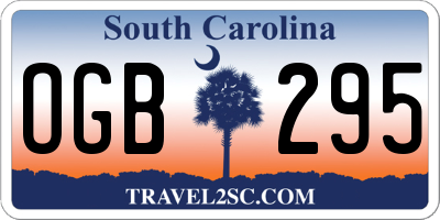 SC license plate OGB295