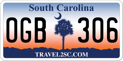 SC license plate OGB306
