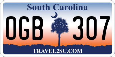 SC license plate OGB307