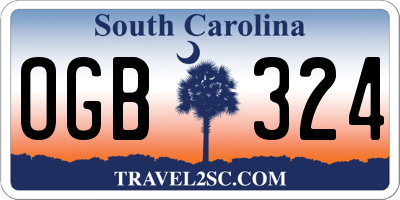 SC license plate OGB324