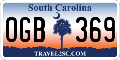 SC license plate OGB369