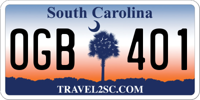 SC license plate OGB401