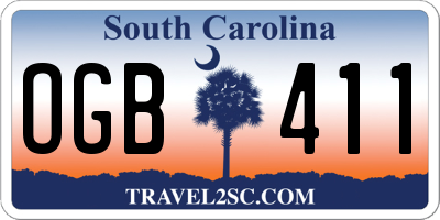 SC license plate OGB411