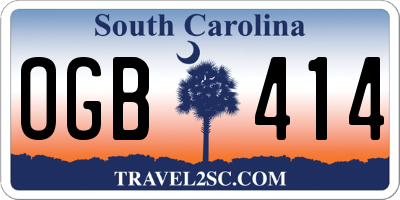 SC license plate OGB414