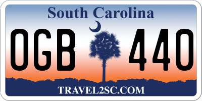 SC license plate OGB440