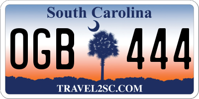 SC license plate OGB444