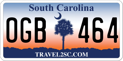 SC license plate OGB464