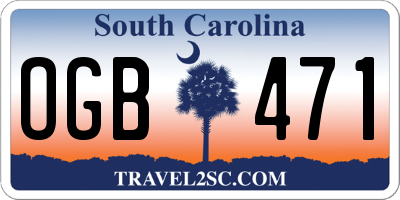 SC license plate OGB471