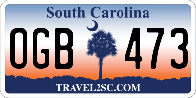 SC license plate OGB473