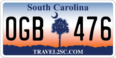 SC license plate OGB476