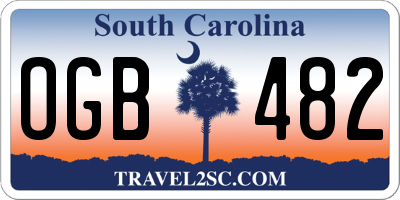 SC license plate OGB482