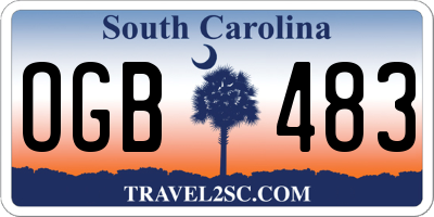 SC license plate OGB483