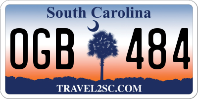 SC license plate OGB484