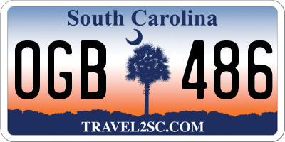 SC license plate OGB486