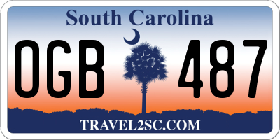 SC license plate OGB487