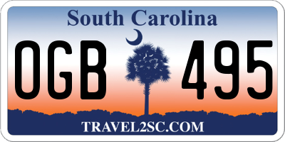 SC license plate OGB495
