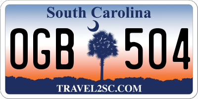 SC license plate OGB504
