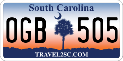 SC license plate OGB505