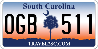 SC license plate OGB511