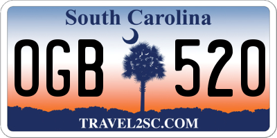 SC license plate OGB520