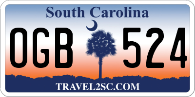 SC license plate OGB524