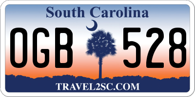SC license plate OGB528