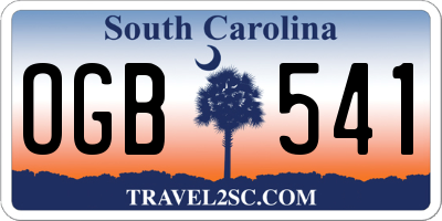 SC license plate OGB541