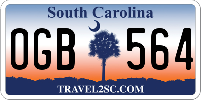 SC license plate OGB564
