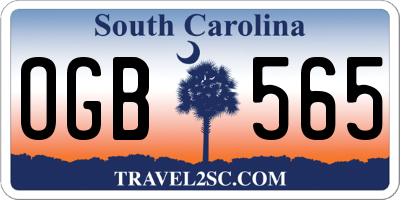 SC license plate OGB565