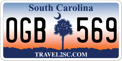 SC license plate OGB569