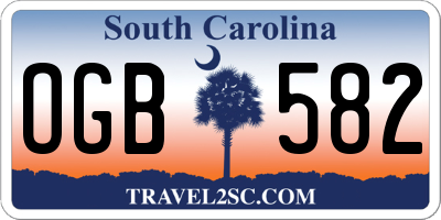 SC license plate OGB582