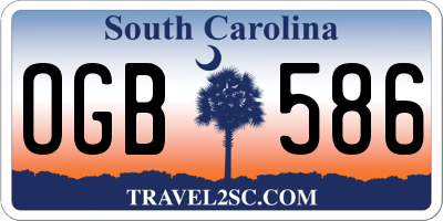 SC license plate OGB586