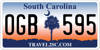 SC license plate OGB595