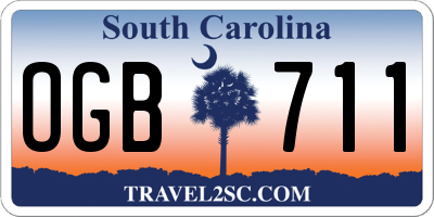 SC license plate OGB711