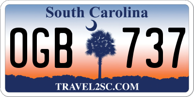 SC license plate OGB737
