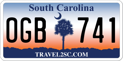 SC license plate OGB741