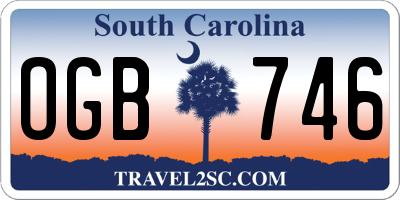 SC license plate OGB746